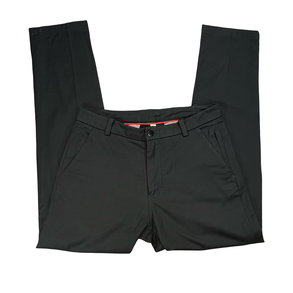 Lululemon Mens Commission Slim Fit Pants Black Chino Stretch Casual 30x29